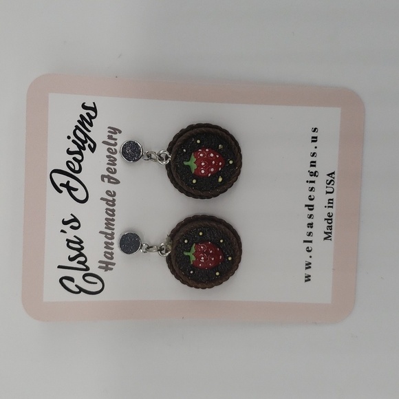 747- Dessert Statement Handmade Earrings NWT - Picture 2 of 3